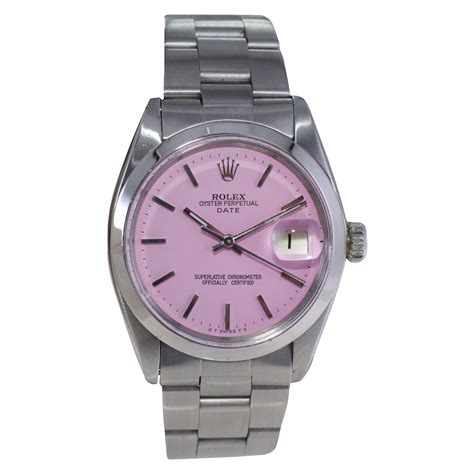 rolex date 15008 pink dial|rolex oyster perpetual dial.